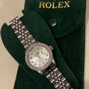 Ladies Genuine Rolex Dial With Diamonds